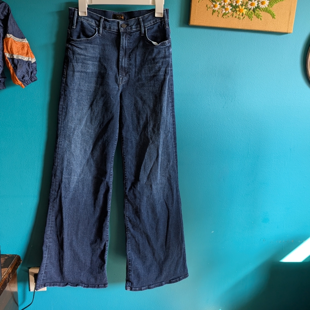 MOTHER Women's Flare & Wide Leg Jeans - Dark Blue